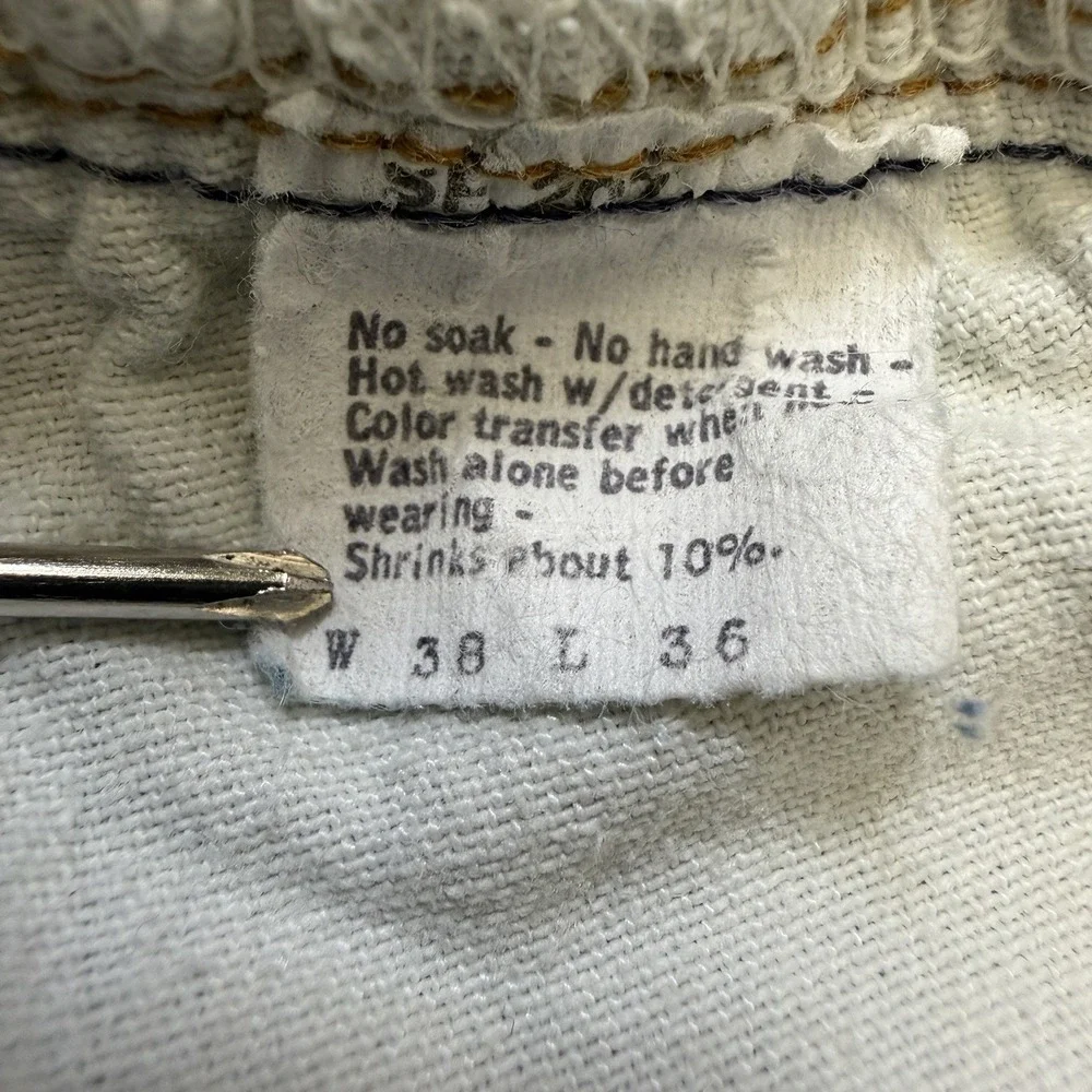 Vintage 1983 Levi's 501 Jeans Mens 35x32 Faded Blue USA Button Fly Denim